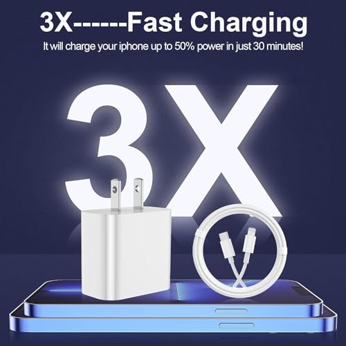Feel2Nice ZYH-J15 Iphone Charger Fast Charging 2 Pack Type C Wall Charger Block With 2 Pack [6Ft&10Ft] Long Usb C To Lightning Cable For Iphone 14/13/12/12 Pro Max/11/Xs Max/Xr/X,Airpods Pro thumb #2