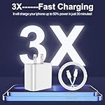 iPhone Charger Fast Charging 2 Pack Type C Wall Charger Block with 2 Pack [6FT&10FT] Long USB C to Lightning Cable for iPhone 14/13/12/12 Pro Max/11/Xs Max/XR/X,AirPods Pro - Image 2
