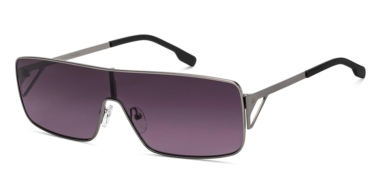 SHIELD SHADES Collection | Full Rim Rectangular Branded Latest and Stylish Sunglasses For Men & Women | 100% UV Protected | Large | LK S16742