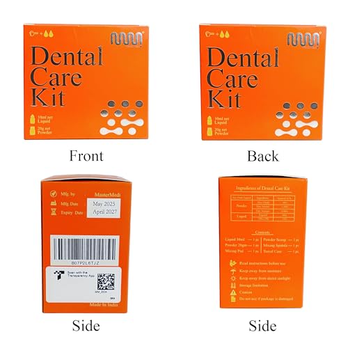 mastermedi Zinc Oxide Eugenol Cement Dental Care Kit Glue For Crowns & Bridges Filling