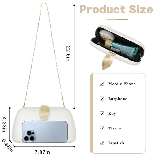 Image of Clutch Purse for Women, Evening Bag with Removable Chain Strap Elegant Handbag for Wedding /Prom /Cocktail /Party