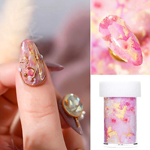 HQdeal 4 Rollen Nagel Transferfolie Marmor Nail Foil Transfer Nagelsticker Selbstklebend NagelFolien Kleber Nagel Decals… – Bild 4