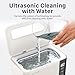 Fosmon Professional Ultrasonic Cleaner with 600ML Large Capacity 304 Stainless Steel Tank, 35W Jewelry Sonic Cleaner Machine with Digital Timer for Glasses, Dental Retainers, Ring, Earrings, Coins