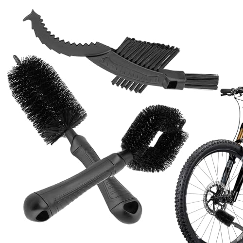 自転車タイヤブラシ、自転車チェーンブラシ, 自転車クリーニングツール自転車用タイヤスクラバー, チェーンクリーナーブラシ、クリーニングツール3本、自転車チェーンクリーニングブラシ、マウンテンバイク、ロードバイク用