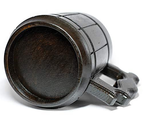 Handmade Beer Mug Oak Wood Stainless Steel Cup (20 Oz). Men Eco-Friendly Souvenir Handmade Retro Brown. Vintage Bar Accessories - Viking Wood Stein #TOP6