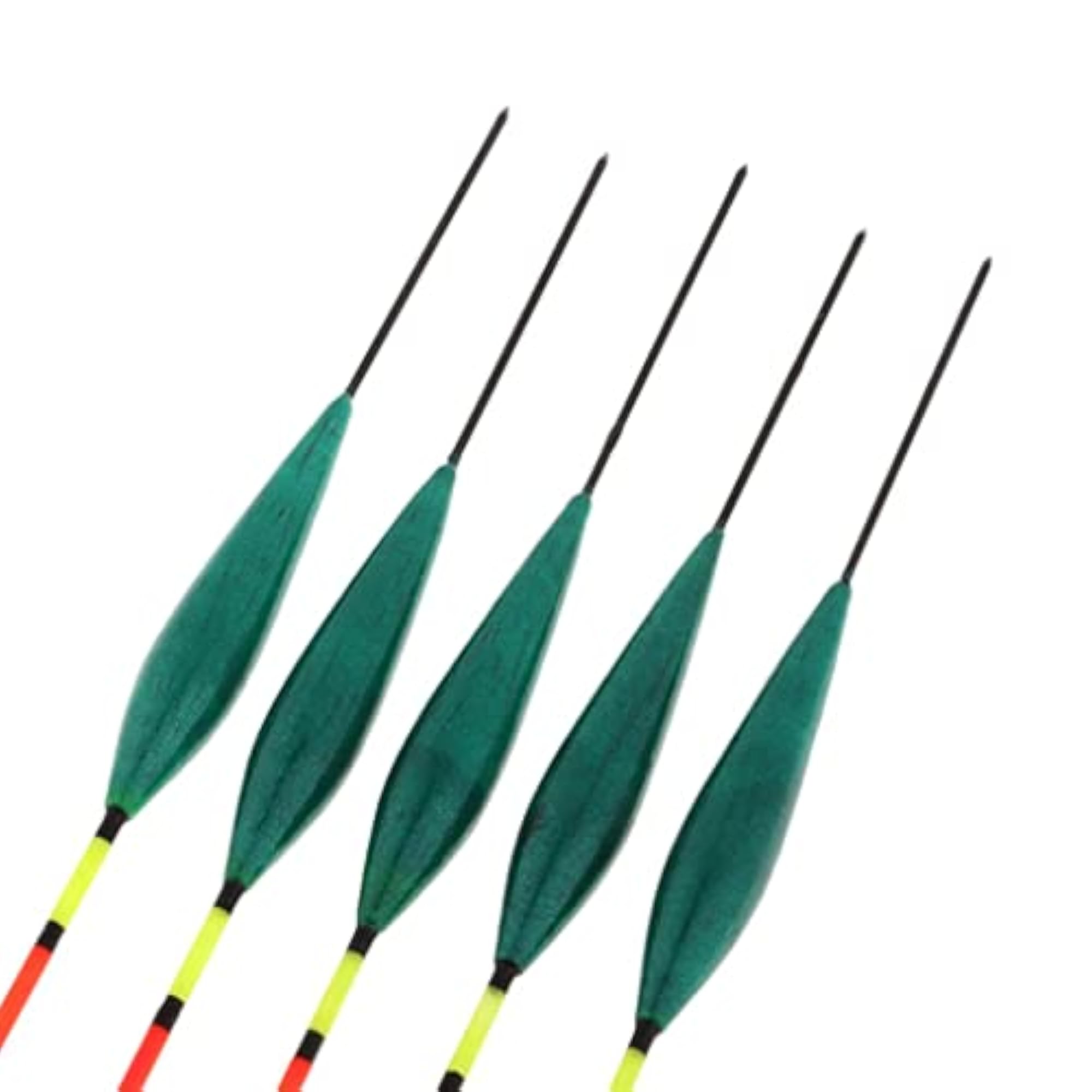 5Pcs PVC Wood Fishing Floats Set