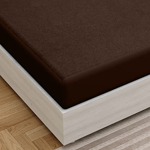 Image of Amigos 100% Waterproof Ultra Soft Cotton Feel Terry Mattress Protector King Size 72 inchx 72 inch | Breathable Hypoallergenic Elastic Fitted Mattresses Cover (72x72, Coffee Brown)