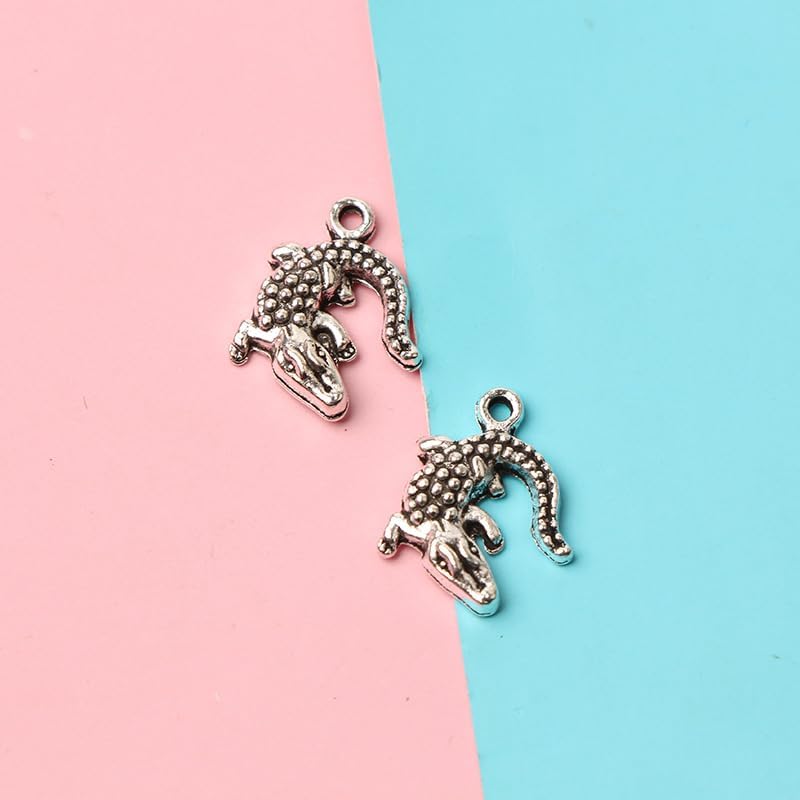 40Pcs Crocodile Charms Pendants For Jewelry Making Bracelet Accessories DIY Findings - Image 3