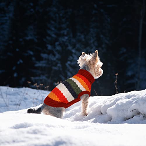 Preferhouse Dog Winter Sweater For Small Medium Large And X-Large Pet Puppy Warm Clothes For Cold Weather, Pullover Knit Pet Outfits, Red Xl #TOP5