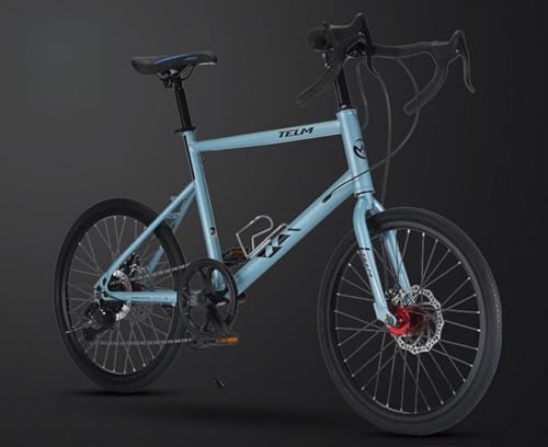 Dazzix20インチ自転車 ミニべロ 小径車BMX フリースタイルBMXバイク軽量 持ち運び 耐荷重120kg サドル高さ調整可能 ブレーキ感度 小径車 防滑タイヤ 高炭素鋼フレーム 男女兼用 大人 子供用 子供 初心者 通学 街乗り (7速,ブルー/カ