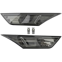 AUTOKAY Side Marker Lamp Turn Signal Light W/Led Bulbs Fits for Honda Civic 2016-2021-Smoke