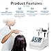 HNBYLMM 5 in 1 Skin Scalp Detector, Skin Diagnosis Hair Analyzer, Scalp Hair Follicle Detector with 4 Spectral Detection, 200 Times Magnification, for Home, Beauty Salon Spa