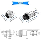 Xiatiaosann 6 Pcs GX12 2 Pins Aviation Connector Male/Female Panel Aviation Wire Connector Plug Socket for Power Connection with 6 Pcs Waterproof Cover, Screwdriver - Image 5