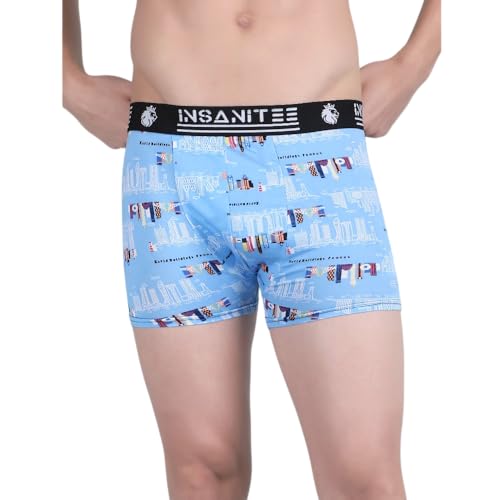Image of Men's Nylon Stretch Printed Trunk | Ultra-Soft, Breathable Innerwear for Men | Stylish & Supportive Fit