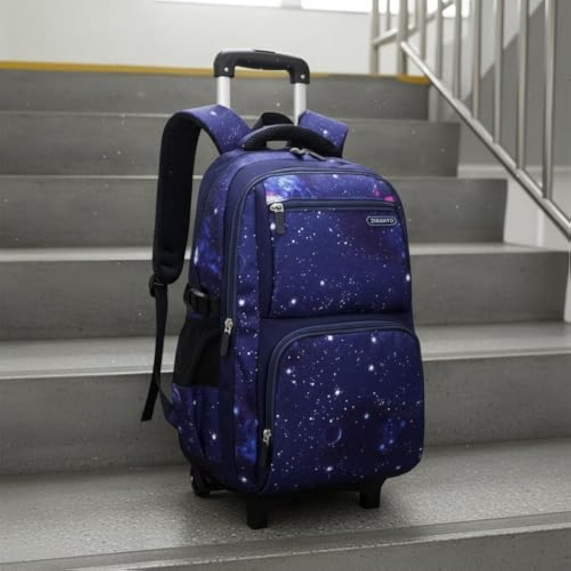 3 Pieces 6-Wheel Stair Climbing School Bag