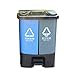 Home - Trash box ZWD Bote de Basura plástico, Bote de Basura del Pedal 30L / 40L / 50L, Bote de Basura de la Oficina del supermercado Cubos de Basura (Size : 32.5 * 30 * 43CM)