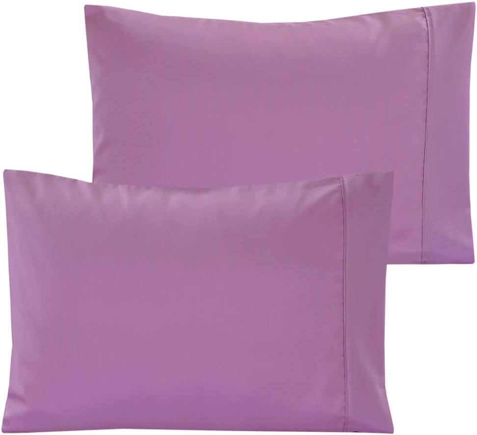 Janluxe Bed Pillow Covers 1500 Series Brushed Microfiber Pillowcase Pack of 2 (20" x 40" King Pillowcase, Lavender)