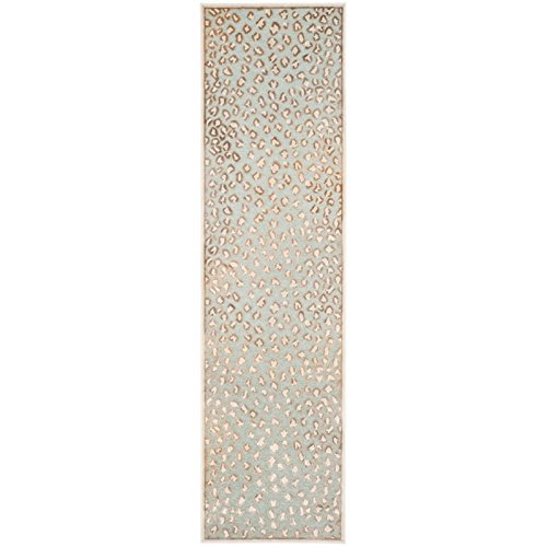 Safavieh Paradise Collection Area Rug - 8' X 10', Stone & Aqua, Animal Print Viscose Design, Ideal For High Traffic Areas In Living Room, Bedroom (Par84-3470) #TOP2