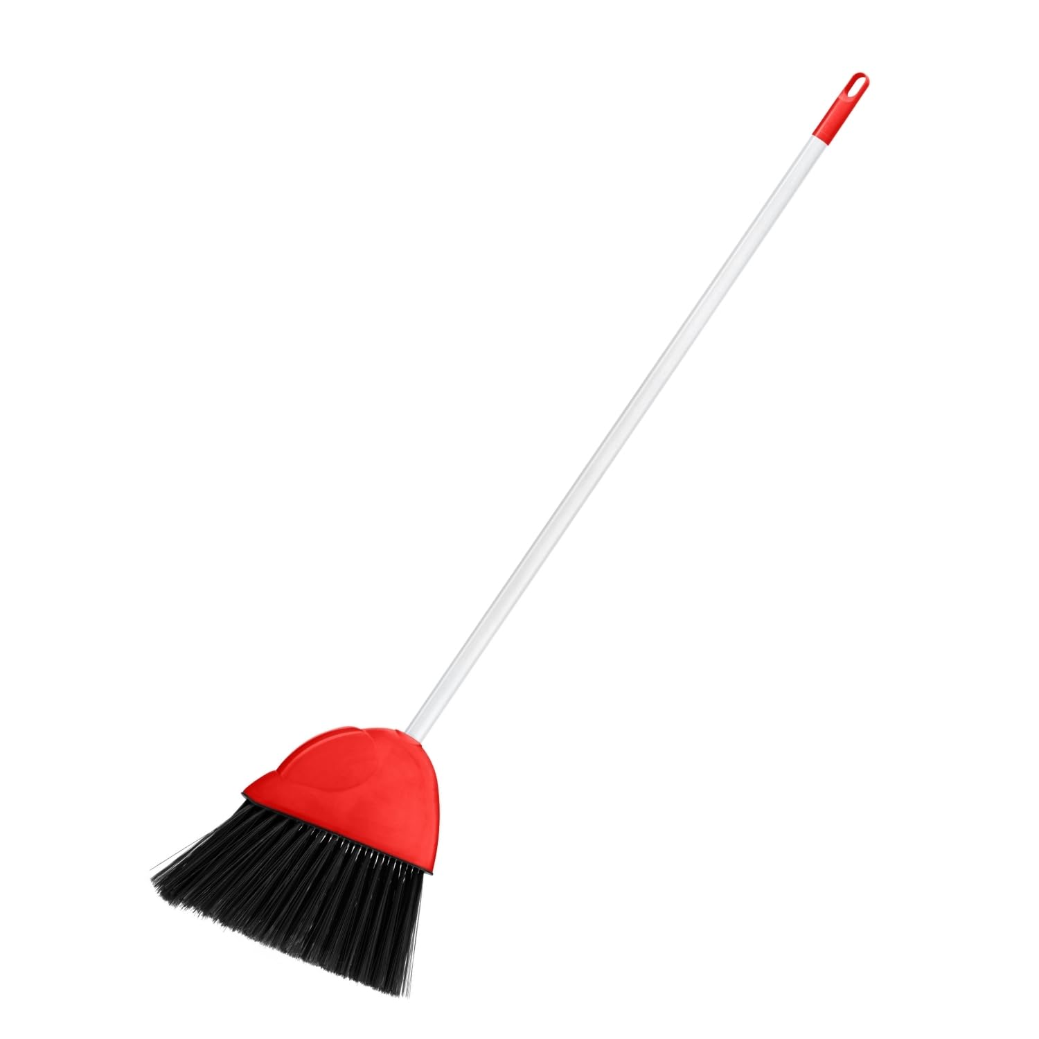 Homeshopa.com Red Homeshopa Indoor Outdoor Sweeping Broom, Long Handle Soft Angled Bristle Floor Sweeping Broom Brush, Perfect For Courtyard Garage Lobby Mall Market Floor Home Kitchen Room Office