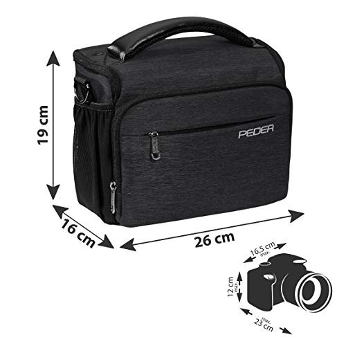 PEDEA DSLR-Kameratasche Noble Fototasche für Spiegelreflexkameras mit wasserdichtem Regenschutz, Tragegurt und… – Bild 4