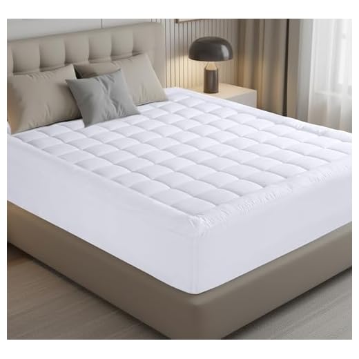 Utopia Bedding Twin Mattress Pad, Quilted Fitted Premium Mattress Protector, Deep Pocket Mattress Cover Stretches up to 16 Inches, Fluffy Pillow Top Mattress Topper (39x75 Inches, White)