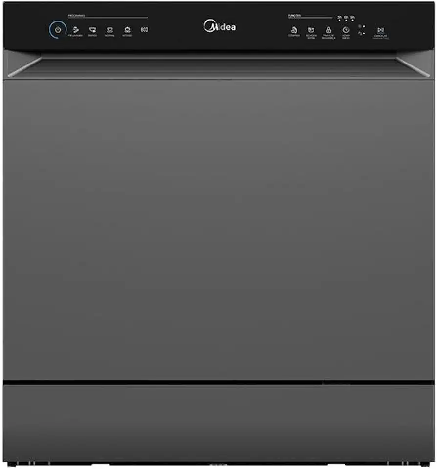 Lava Louças 8 Serviços Cinza Touch Plus Midea 127V