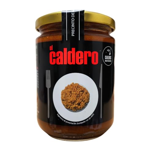 El Caldero | Caldo Pescado - Caldo de Pescado y Marisco para Paella o Caldero, Fumet para 2 Raciones, 400Ml
