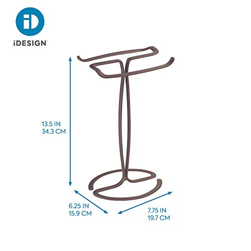 iDesign-Axis-Metal-Hand-Towel-Holder-for-Master-Bathroom-Vanities-Countertops-Kitchen-Holds-2-Finger-Tip-Towels-Bronze iDesign Axis Metal Hand Towel Holder for Master Bathroom Vanities Countertops Kitchen Holds 2 Finger Tip Towels Bronze