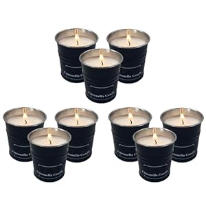 Enhanced Scents Outdoor Citronella Candles, 9 Pack, 2×2, 1.8oz, Black, Repel Scented Candles, Control, for Patio, Camping, Indoor