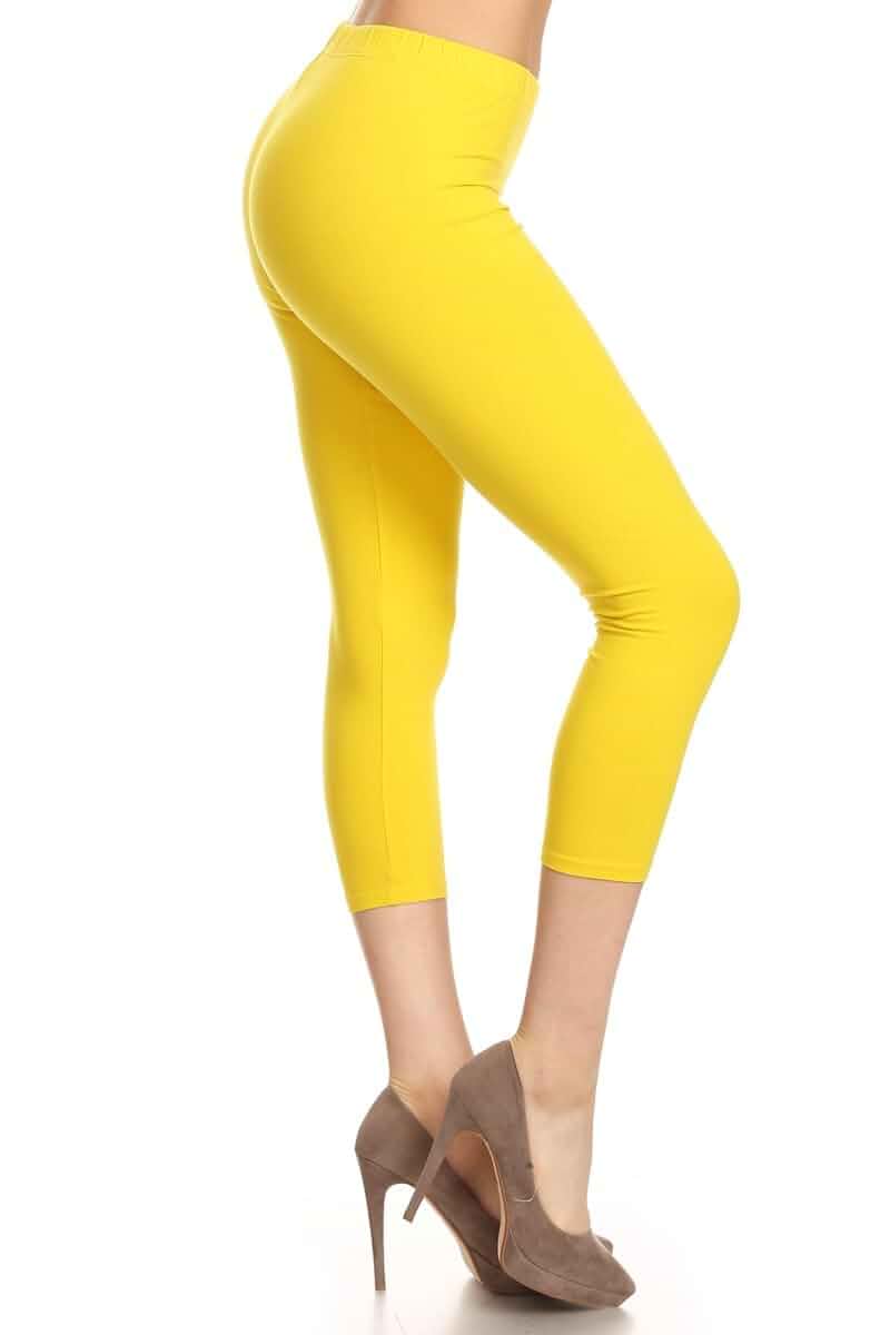 Leggings Depot Women's High Waisted Cotton Leggings - Soft Breathable - Full Length, Capri, Knee, Yoga - XS-5X