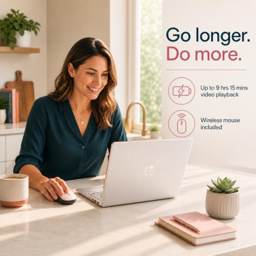 Image of HP Essential 15 Laptop, 32GB RAM, 1TB SSD, AMD Ryzen 3, Wireless Mouse