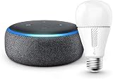 Echo Dot 第3世代 - スマートスピーカー with Alexa、チャコール + TP-Link Kasa スマート LED ランプ 調光タイプ E26 KL110