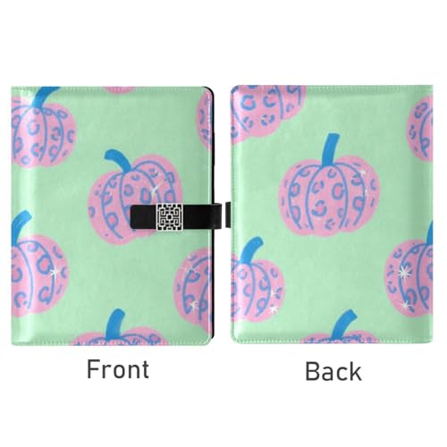 Carnet de notes ligné cuir imperméable léopard citrouille 17x23