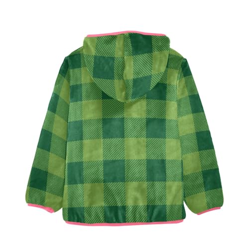 GuoChe Green Tartan Plaid Baby Boy Fleece Jacket2