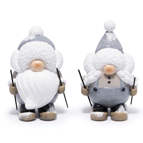 Hodao Christmas Elf Skiing Figurine Decoration