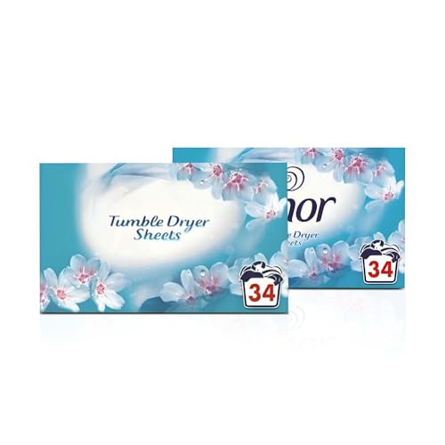 2 x 34 Tumble Dryer Sheets Spring Awakening Fabric Conditioner Fresh Cloth Fresh Fragrance Long Lasting Freshness Tumble Drying for Clean & Soft Fabrics (68 Sheets)