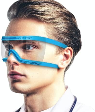FOAMIES SAFETY EYE PROTECTION FROM DUST, AEROSOLS DROPLETS - CLEAR SHIELD,DISPOSABLE MEDIUM