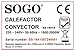 SOGO Radiador Eléctrico Bajo Consumo 2000W Portátil Imagen de SOGO Radiador Eléctrico Bajo Consumo 2000W Portátil