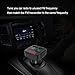 LanSuper Bluetooth FM Transmitter, Wireless Radio Adapter Car Kit with Dual USB Charging, Handsfree Call & Audio Receiver Car Charger MP3 Player, LED Display & FM Frequency, Support TF Card & USB Disk