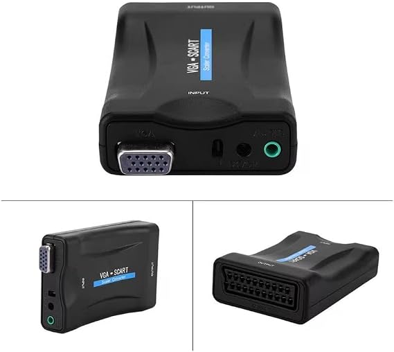 CR02 VGA dan Scart Video ve Ses Dönüştürücü Adaptör Uzaktan Kumandalı