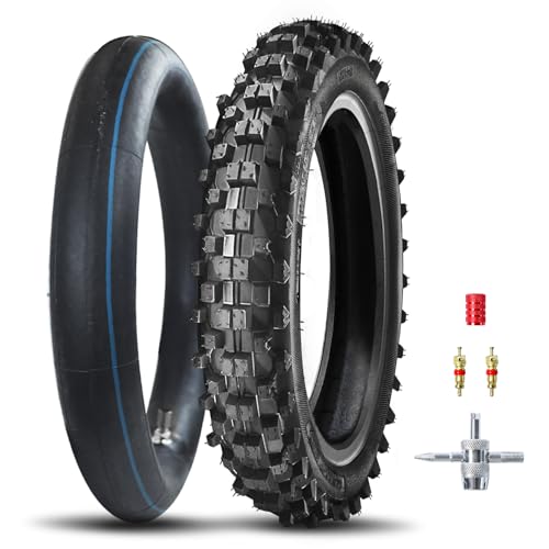 HOOUP Dirt Bike Rear 90/100-16 3.25/3.50-16 Tire and Inner Tube for 150cc KX100 KLX140 TTR125 CRF150 XR100 RM85L RM100 Baja DR125 Pit Bike Off Road Motocross Motorcycle Heavy Duty