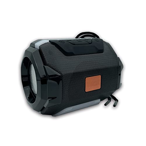 Portable Bluetooth Speakers with Light, Wireless Bluetooth Speakerï¼ŒWireless Bluetooth Speakers V5.1USB Card, Micro SD Card and FM Radio, Bluetooth for Outdoor, Indoor, Travel, Beach, Campingï¼ŒBlack