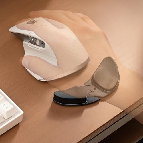 Image of Frido Mouse Wrist Support (Left Hand) | Smooth Gliding Wrist Rest for Wrist Pain & Carpal Tunnel Syndrome Relief | for Laptop, Office & Gaming | Universal Fit Wrist Pad for Keyboard & Mouse