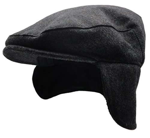 Men's Vintage Style Wool Blend Gatsby Ivy Newsboy Hat (Gray)