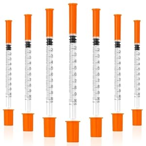 1cc/ml Syringes 31G 5/16 inch(8mm) U-100 Individual Pack of 100