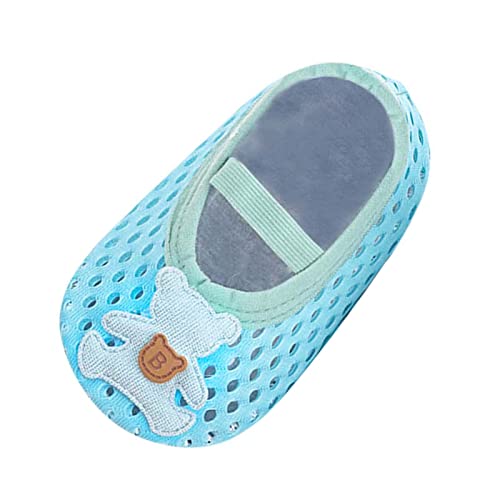 Kids Swim Water Shoes Toddler Cartoon Lightweight Non-Slip Quick Dry Swim Barefoot Beach Aqua Pool Socks for Boys Girls. / (Sky Blue, 12-15Months)