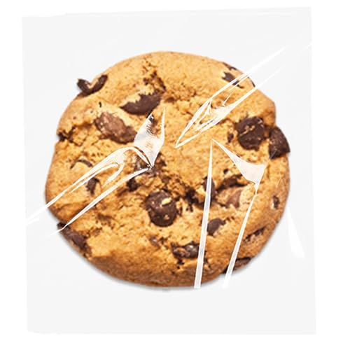 SUREHOME Cookie Bags Seal 100 Pcs 4 x 4 In Clear Self