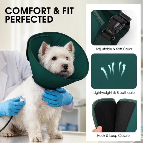 Image of Dog Cones for Medium Dogs, Soft Cone for Dogs to Stop Licking