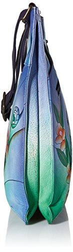Image of Anna by Anuschka Women's Women's Original Genuine Leather Hand-painted V Top Large Crossbody - Leather Handbag for Women