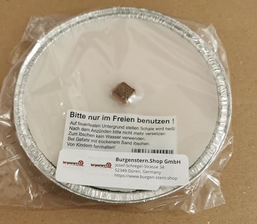 Burgenstern große Nordlicht - Flammschalen im Alutopf Outdoorkerzen mit windstabilem Fackeldocht, Brenndauer ca. 8 Std., Gartenkerzen Partykerzen Garten Terrasse (1)